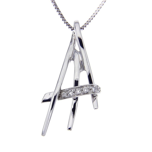 Pendente Stilizzato con Diamanti CT 0.06
