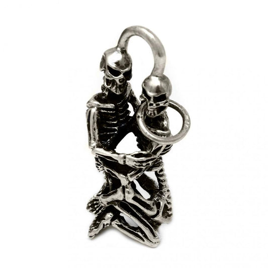 Pendente Teschi in Argento 925 con Uomo e Donna Sex