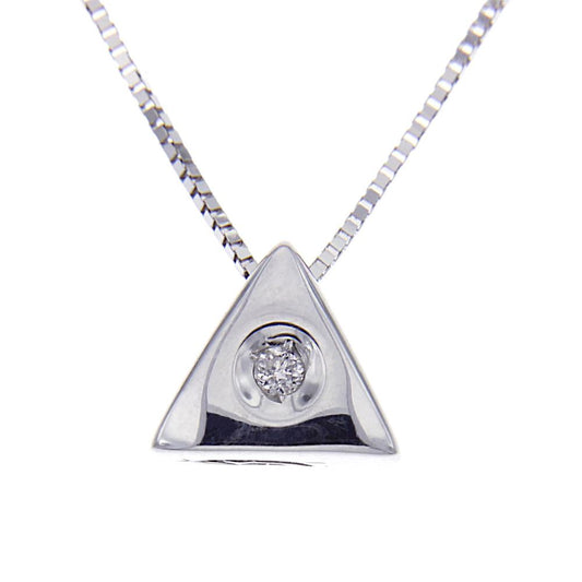 Pendente Triangolo Con Diamante CT 0.02