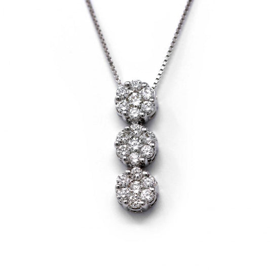Pendente Trilogy con Rose di Diamanti Bianchi CT 0.82