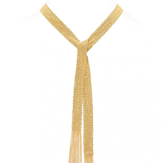 Sciarpa Tessuto cm 1 in Argento 925 bagno oro Giallo