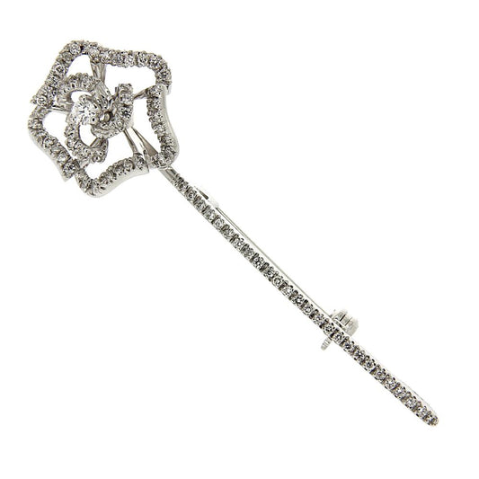 Spilla Fiore con Diamanti CT 0.53