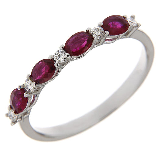 Veretta con Rubini CT 0.72 e Diamanti CT 0.14